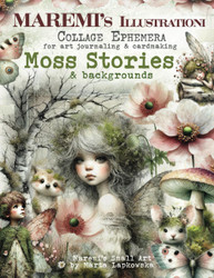 Maremi's Small Art Collage Ephemera -kirjanen Moss Stories