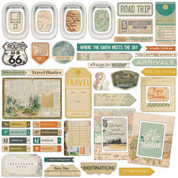 49 and Market Chipboard leikekuvat Travel Diaries