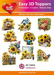 Valmiiksi leikattuja 3D kuvia, Sunflowers