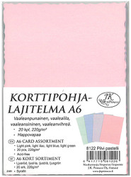 Korttipohjalajitelma A6, Pilvi Pastelli, 20 kpl