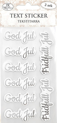 Tekstitarra God Jul, hopea