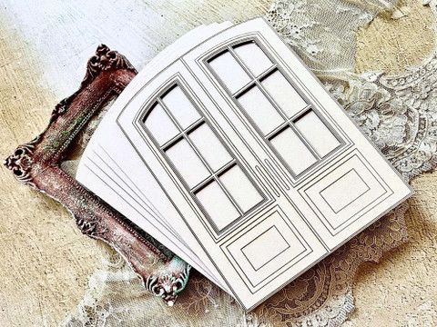 Alchemy of Art Chipboard Album Base, Shades of Blue, Door
