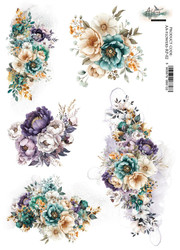 Alchemy of Art riisipaperi In Shades of Blue, Flowers 1