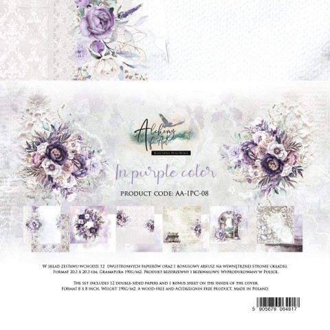 Alchemy of Art paperipakkaus In Purple Color, 8