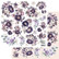 Alchemy of Art skräppipaperi In Purple Color, Flowers
