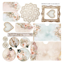 Alchemy of Art Fabric Extras to Cut kangas-arkki Romantic Boho 01