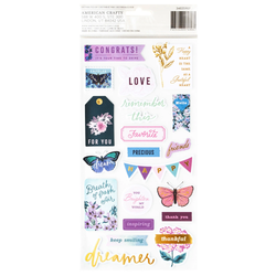 American Crafts Foam Stickers -tarrat Dreamer Thickers