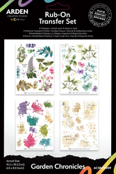 Arden Creative Studio Rub-Ons siirtokuvat Garden Chronicles, 8 arkkia
