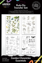 Arden Creative Studio Rub-Ons siirtokuvat Garden Chronicles Essentials, 4 arkkia