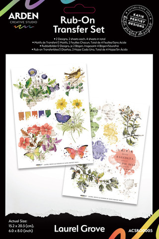 Arden Studio Rub-Ons siirtokuvat Laurel Grove, 4 arkkia