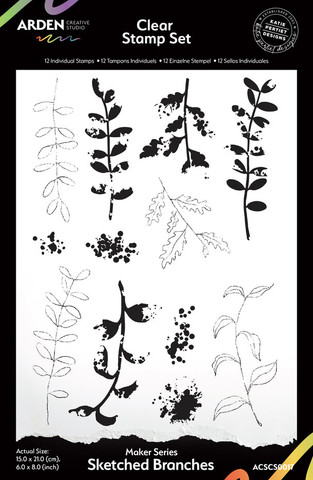 Arden Creative Studio leimasin Sketched Branches