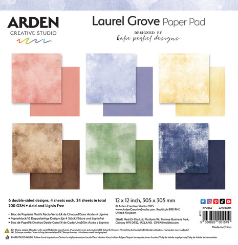 Arden Creative Studio paperikko Laurel Grove Solids, 12