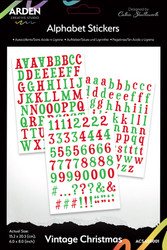 Arden Creative Studio Vintage Christmas tarrat Alphabet