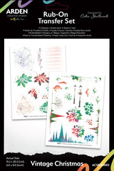 Arden Studio Rub-Ons siirtokuvat Vintage Christmas, 4 arkkia