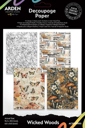 Arden Creative Studio Decoupage -paperi, Wicked Woods