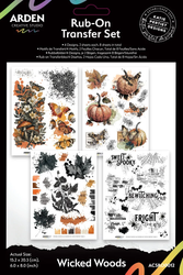 Arden Creative Studio Rub-Ons siirtokuvat Wicked Woods, 4 arkkia