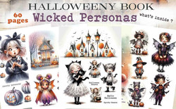 Maremi's Small Art Collage Ephemera -kirjanen Wicked Personas