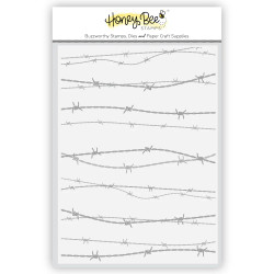 Honey Bee Stamps 3D kohokuviointikansio Barbed Wire