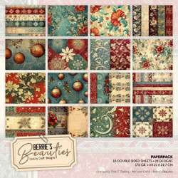 Berrie's Beauties paperipakkaus Christmas Baubles, A4