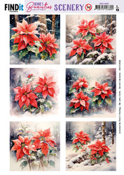 Berrie's Beauties 3D-kuvat Poinsettia Square