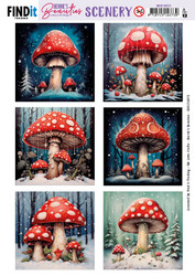 Berrie's Beauties 3D-kuvat Mushroom Square