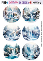 Berrie's Beauties 3D-kuvat Waterfall Round