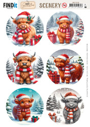 Berrie's Beauties 3D-kuvat Festive Cows Round