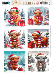 Berrie's Beauties 3D-kuvat Festive Cows Square