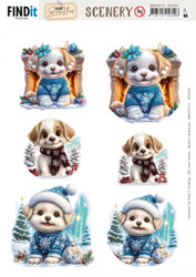 Berrie's Beauties 3D-kuvat Christmas Dog