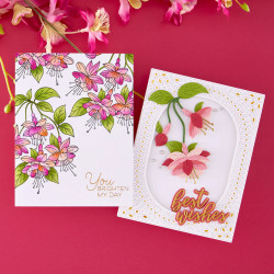 Spellbinders Press Plate Magical Fuchsia -levy + stanssi