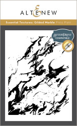 Altenew Press Plate Essential Textures: Gilded Marble -levy