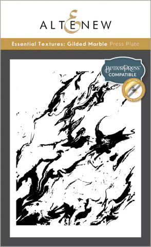 Altenew Press Plate Essential Textures: Gilded Marble -levy