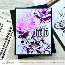 Altenew Press Plate Inked Poppies -levy