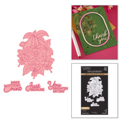 Spellbinders Press Plate Magical Fuchsia -levy + stanssi