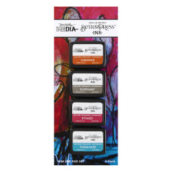 Spellbinders & Dina Wakley Media BetterPress -mustetyynyt Dina's Fave