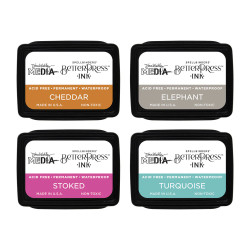 Spellbinders & Dina Wakley Media BetterPress -mustetyynyt Dina's Fave
