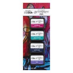 Spellbinders & Dina Wakley Media BetterPress -mustetyynyt Happy