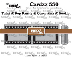 Crealies stanssi Twist & Pop A5, Panels & Concertino & Booklet filmstrip