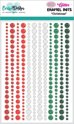 CarlinDesign Glitter Enamel Dots -tarrat Christmas