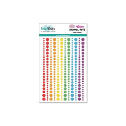 CarlinDesign Glitter Enamel Dots -tarrat Rainbow