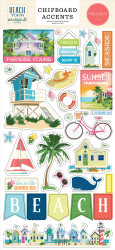 Carta Bella Beach Town Chipboard Accents -tarrat