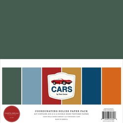 Carta Bella Cars, Solids -paperipakkaus, 12