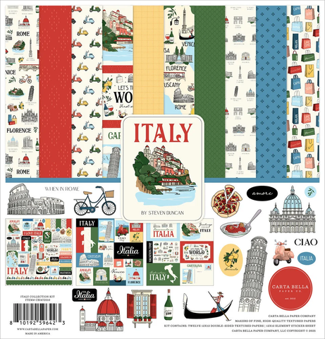 Carta Bella Italy -paperipakkaus, 12