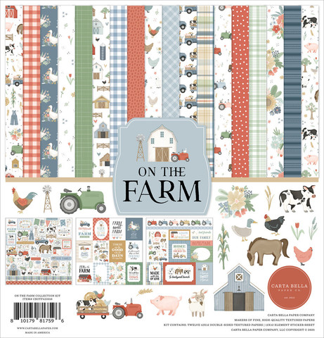 Carta Bella On the Farm -paperipakkaus, 12