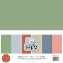 Carta Bella On the Farm, Solids -paperipakkaus, 12