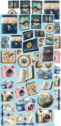 Craft O'clock paperipakkaus Summer Adventures, Mix, 6