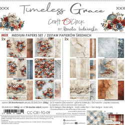 Craft O'clock paperipakkaus Timeless Grace, Mix, 8