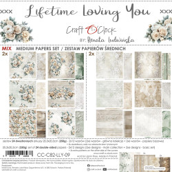 Craft O'clock paperipakkaus Lifetime Loving You, Mix, 8