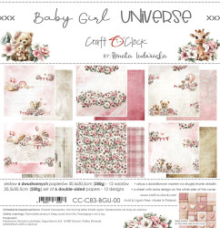 Craft O'clock paperipakkaus Baby Girl Universe, 12