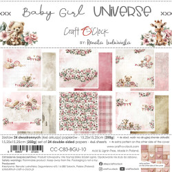 Craft O'clock paperipakkaus Baby Girl Universe, 6